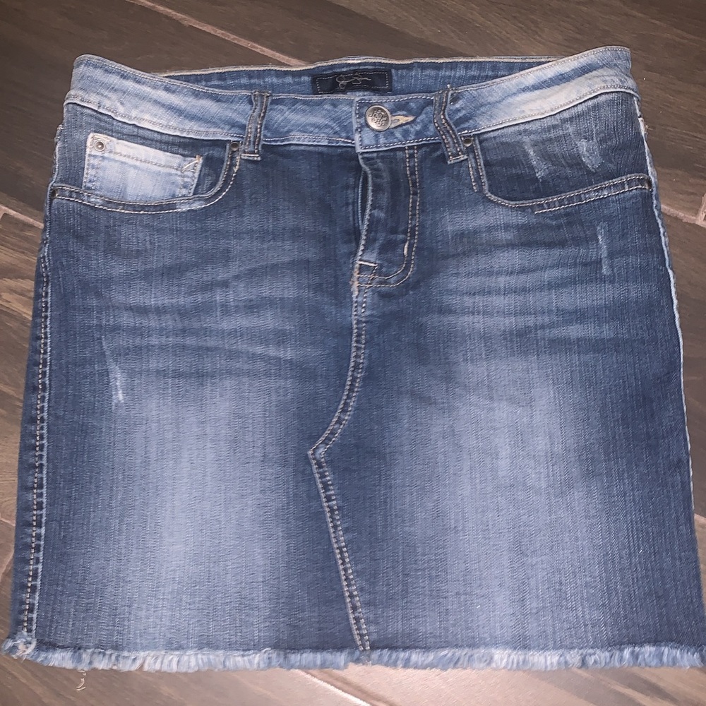 Jessica Simpson blue jean skirt